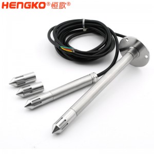 RHTX系列長桿法蘭盤濕度和溫度傳感器探頭I2C輸出信號(hào)用于土壤木屑農(nóng)業(yè)工業(yè)測(cè)量 0~100%RH